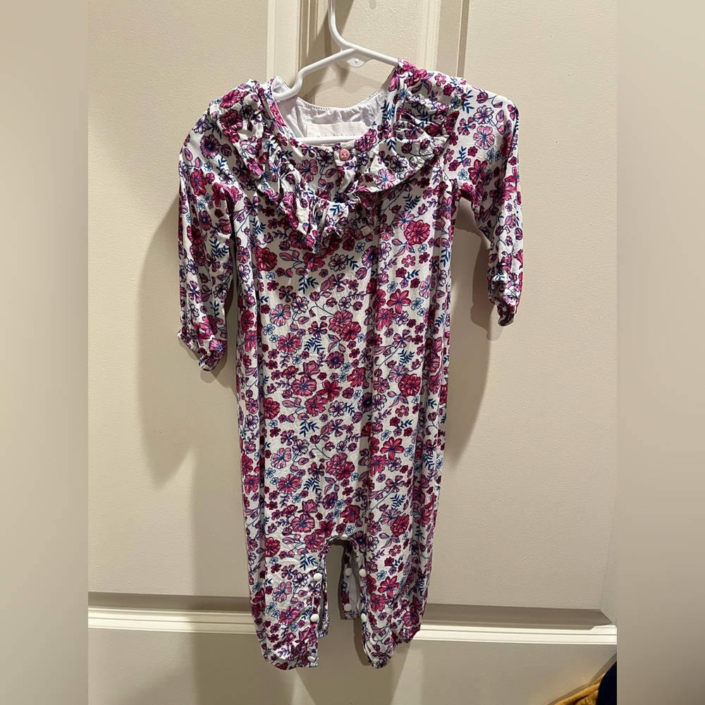 Mabel + Honey brand… Purple/pink floral romper 18 month